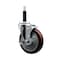 Service Caster 5'' Maroon Poly Swivel 3/4'' Expanding Stem Caster with Brake SCC-EX20S514-PPUB-MRN-TLB-34 - alternate 1